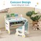 Kids Drawing Table and Chair Set Erasable Desktop Storage Shelf